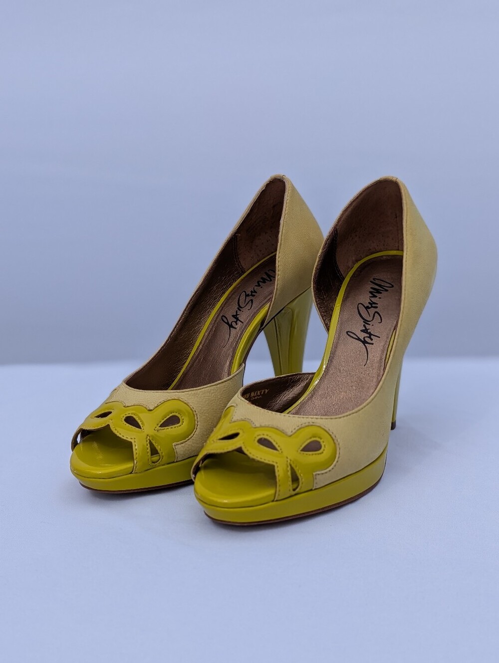 Miss Sixty Sun Yellow 3 Inch Heels